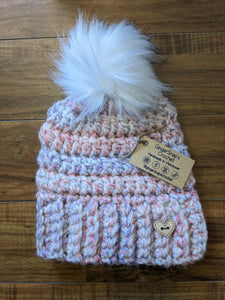 Gingersnaps Crochet - Bubblegum Pom Toque
