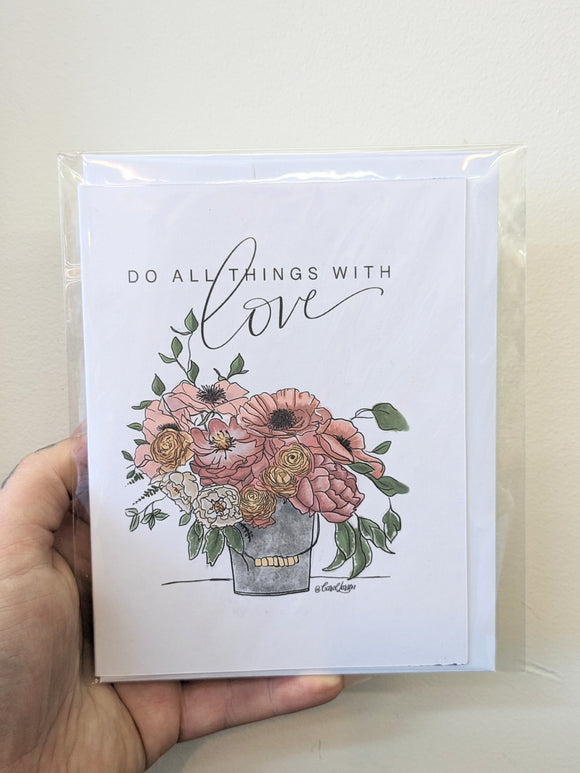 Cc Crafts - Do All Things With Love Card