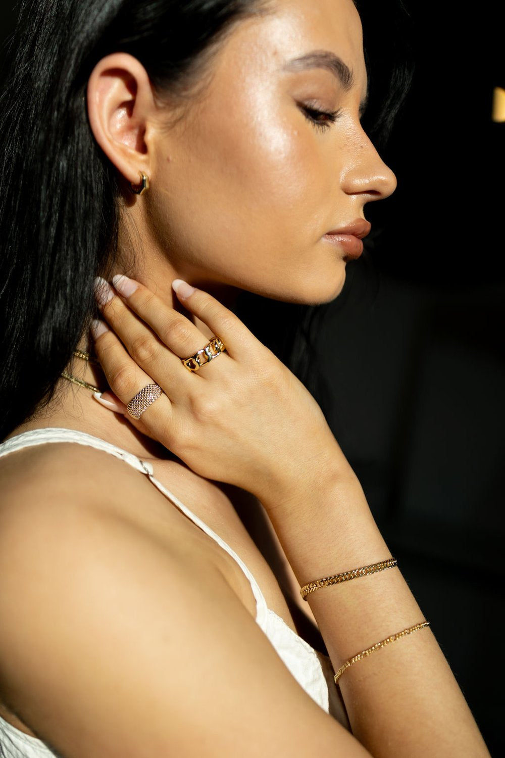 Lily & Elm - Gold Filled “Emelia” Bone Earrings