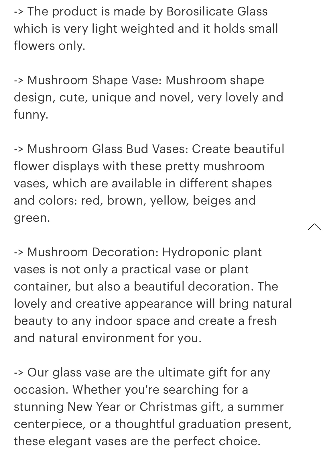 Mini Glass Mushroom Bud Vase Assorted Colours