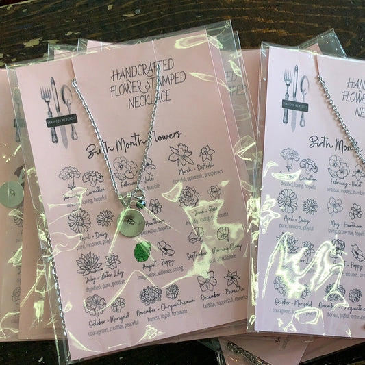Teaspoon Memories- Birth Stone & Flower