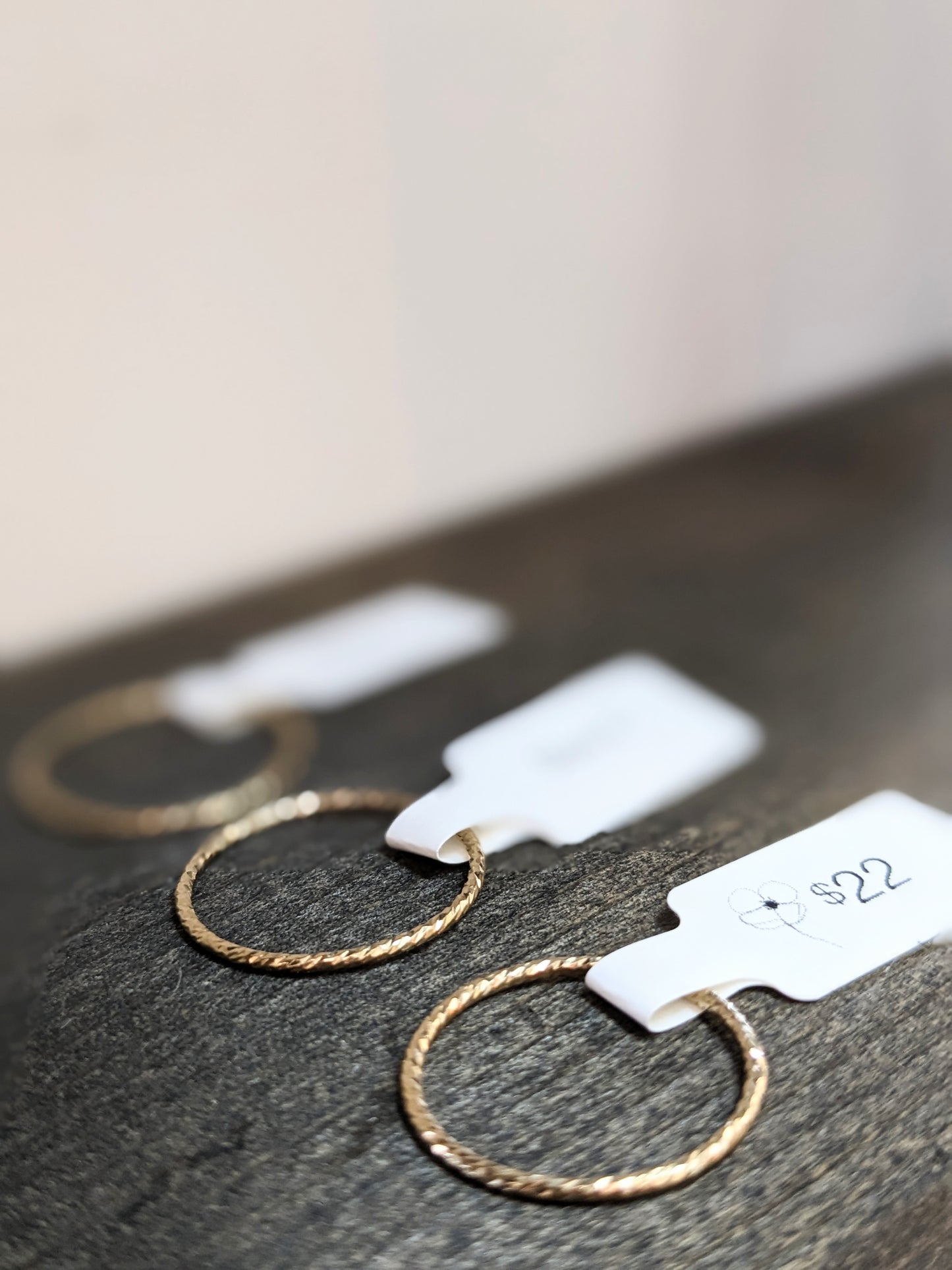 Courtney Rai Dawn - Gold Sparkle Rings
