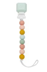 Loulou LOLLIPOP - Lolli Gem Silicone Pacifier Clip - Pastel Rainbow