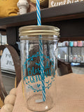 Mason Jar Merchant - Cup With Straw
