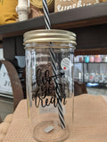 Mason Jar Merchant - Cup With Straw