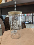 Mason Jar Merchant - Cup With Straw