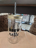 Mason Jar Merchant - Cup With Straw