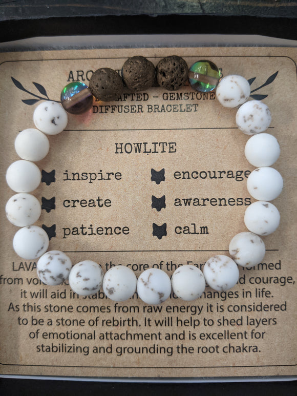 Little Fox Apothecary - Howlite Diffuser Bracelet