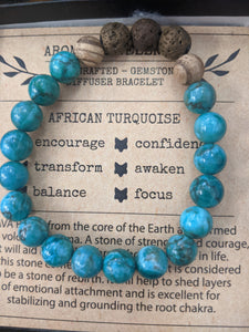 Little Fox Apothecary - African Turquoise Diffuser Bracelet