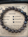 Little Fox Apothecary - Obsidian Diffuser Bracelet