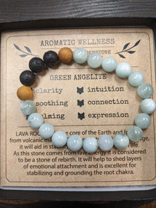 Little Fox Apothecary - Green Angelite Diffuser Bracelet