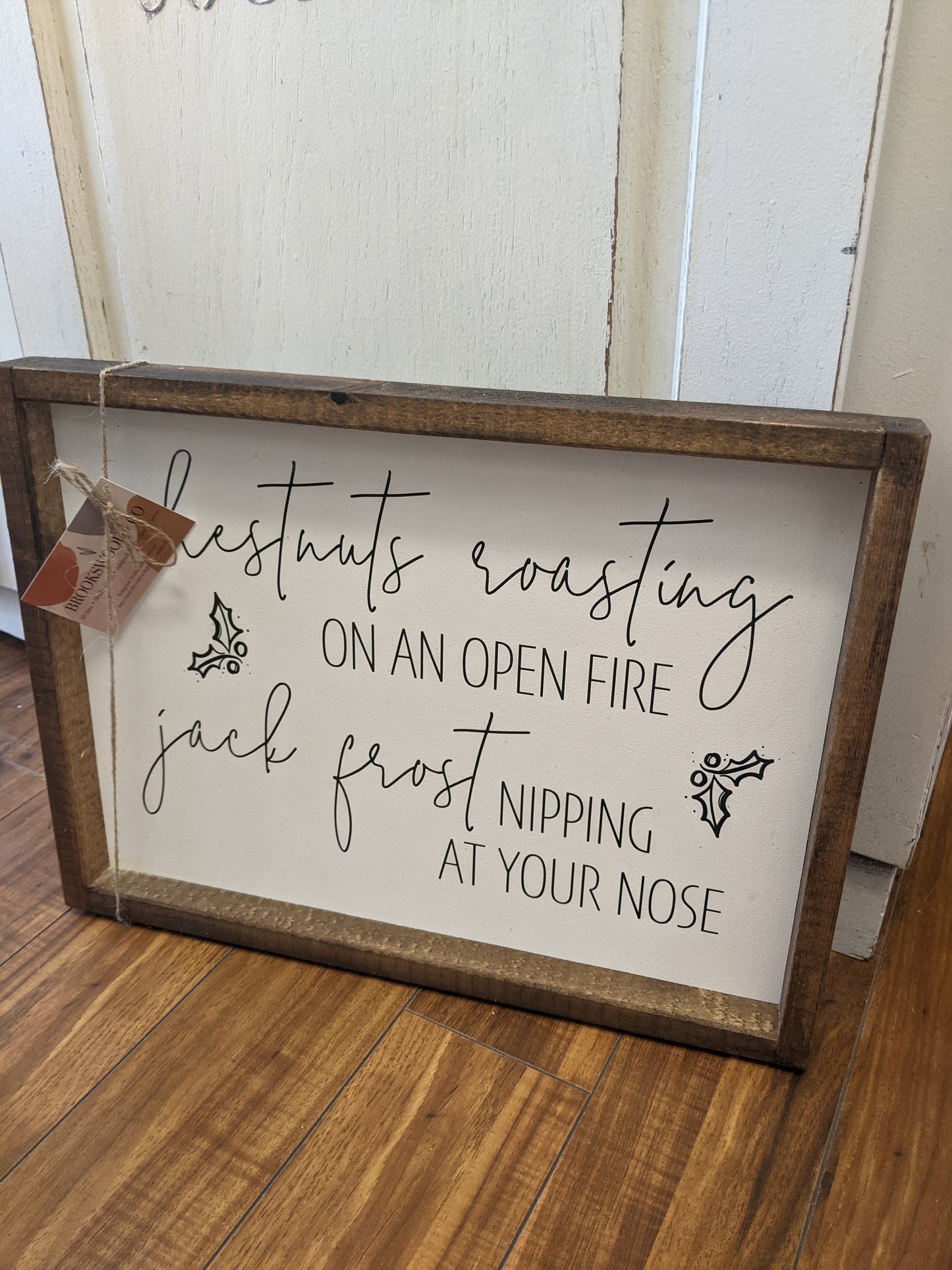 Town & Country -Chestnuts Roasting On An Open Fire sign