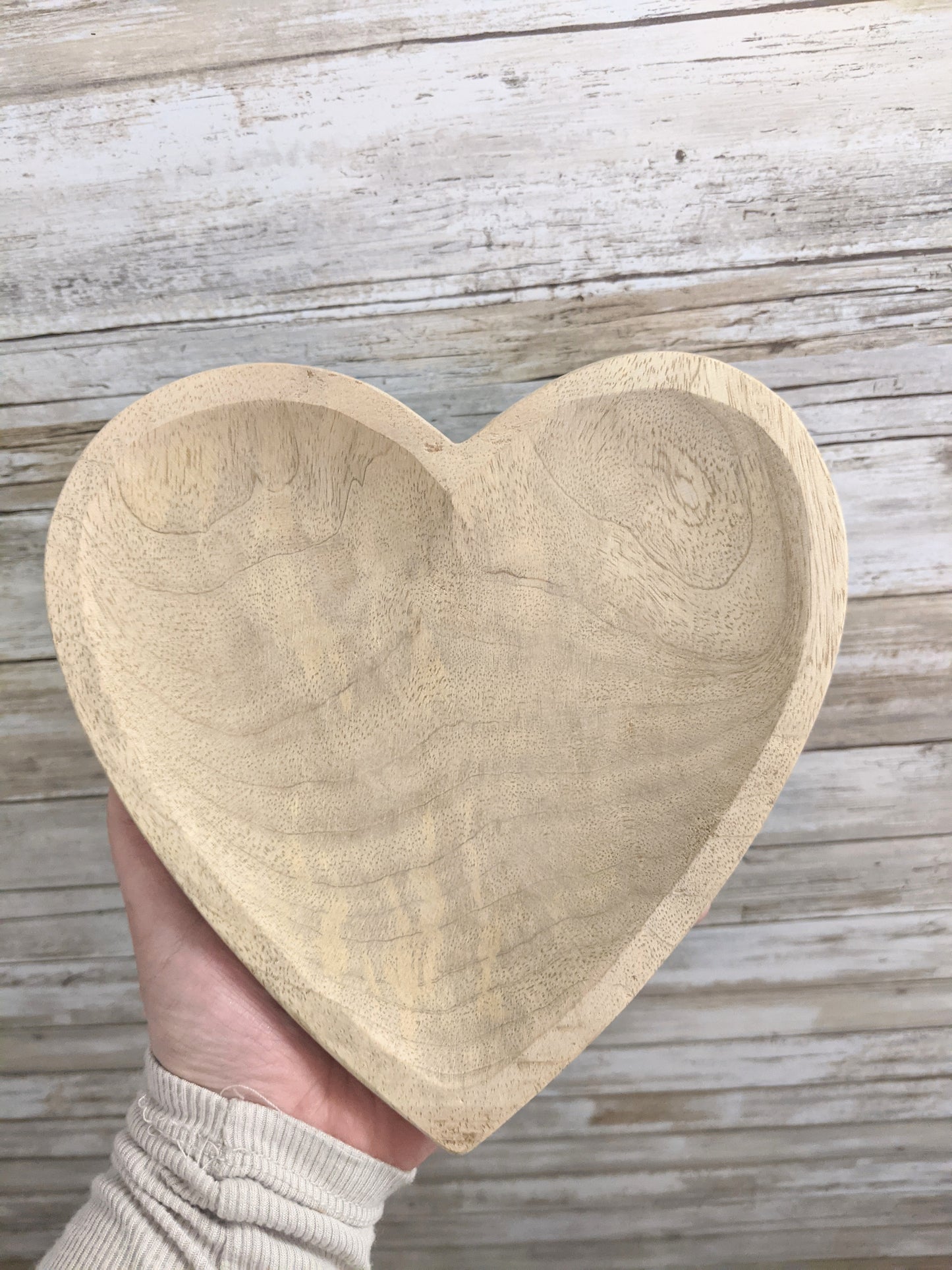 Wooden Heart Trinket Bowl