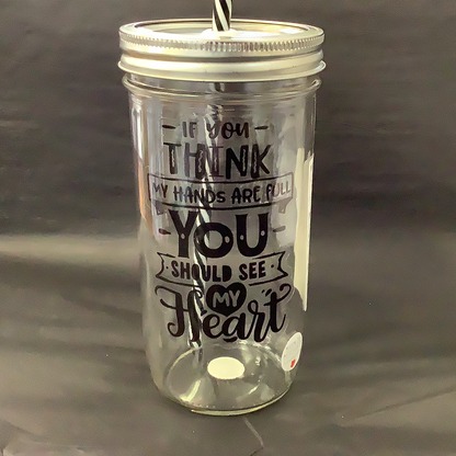 Mason Jar Merchant - Cup With Straw