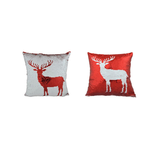 Town & Country - Cushion - Deer Red/White