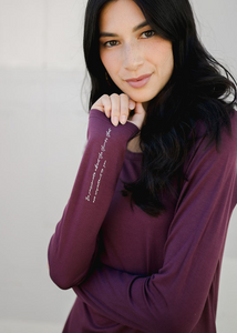 The Roster - Be Passionate Long Sleeve Plum Tee