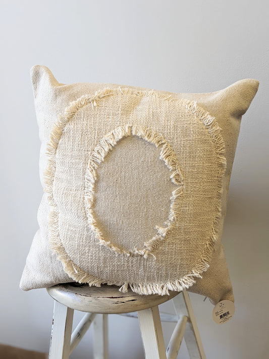 Town & Country - Natural Cotton Cushion - “O”