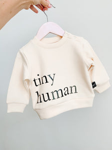 Plumkids Label -  Tiny Humans Fleece Sweater - Natural