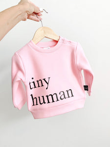 Plumkids Label -  Tiny Humans Fleece Sweater - Bubblegum