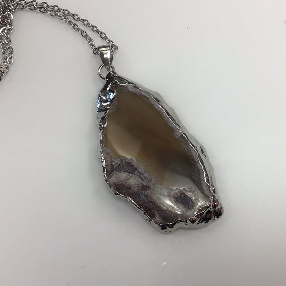 Teaspoon Memories - Agate Pendant Necklace