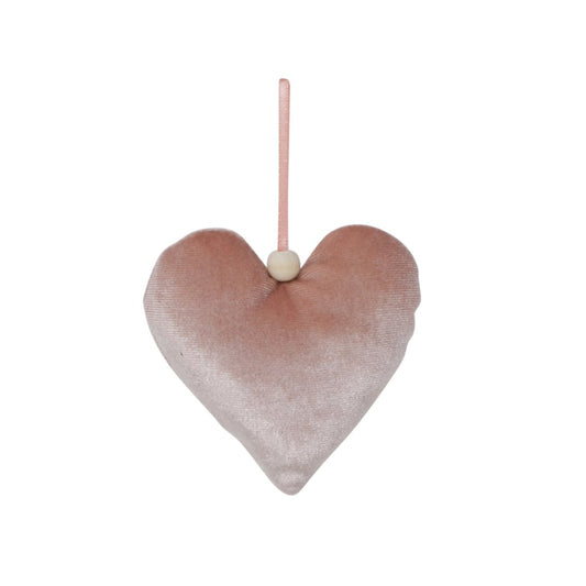 Town & Country - Velvet Plush Ornament - Blush Heart