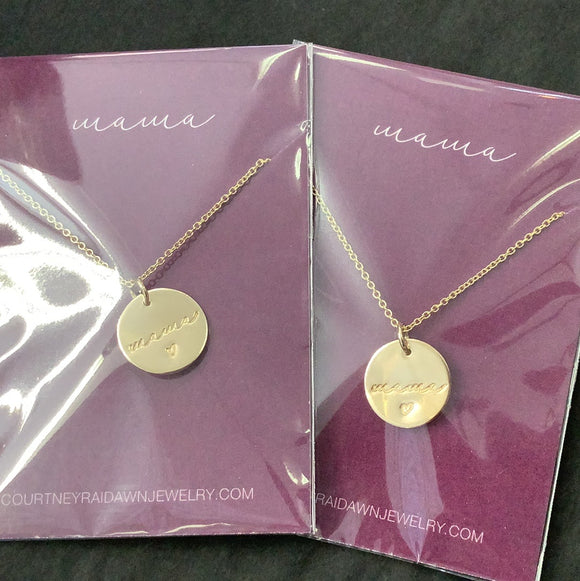 Courtney Rai Dawn - Mama Necklace - Gold