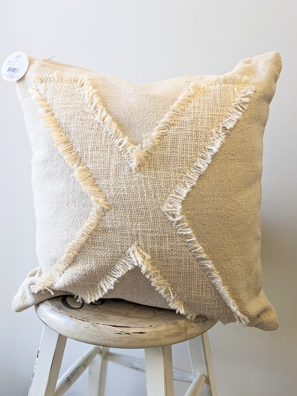 Town & Country - Natural Cotton Cushion - “X”