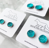 White Fox Collective - 12mm Faux Druzy Earrings