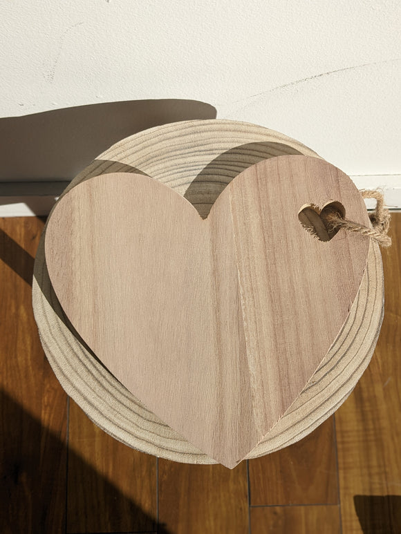 Town & Country - Heart Shaped Wood Serving Board