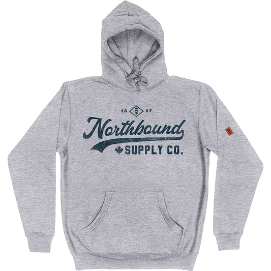 Northbound Supply Co. - Vintage Script Vegan Leather Logo Patch Sleeve - Hoodie
