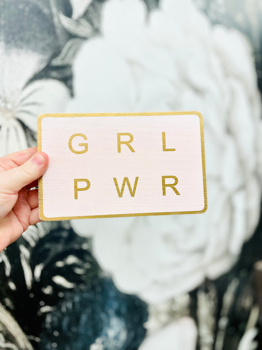 Town & Country - “Grl Power” Wood Block Sign