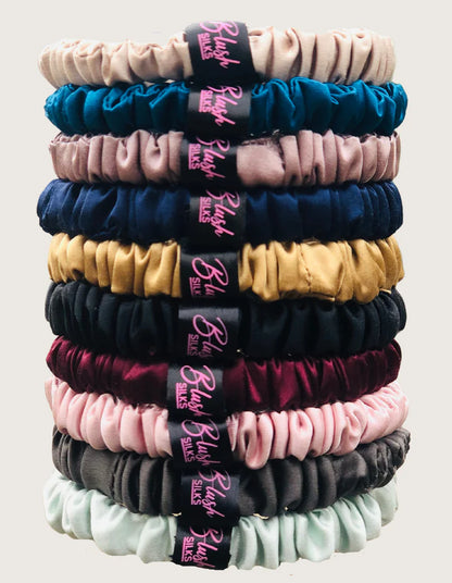 Blush Silks - 100% Mulberry Silk Scrunchies - Champagne