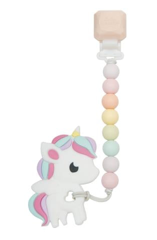 Loulou LOLLIPOP - Silicone Teether Set Gem - Rainbow Unicorn