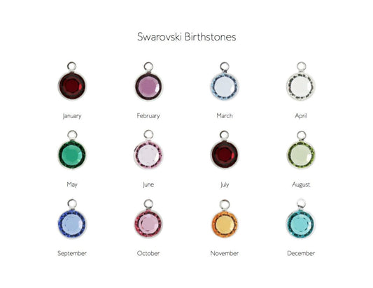 Courtney Rai Dawn - Birthstone Charms - Silver