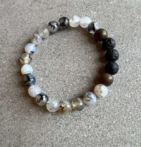 Little Fox Apothecary - Dragon Vein Agate Diffuser Bracelet