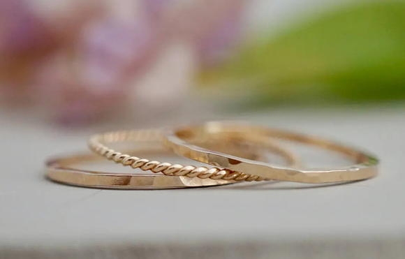 Courtney Rai Dawn - Gold Twisted Rings