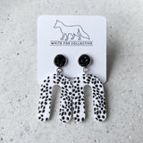 White Fox Collective - Faux Druzy Horseshoe Acetate Earrings