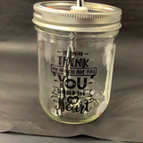 Mason Jar Merchant - Cup With Straw