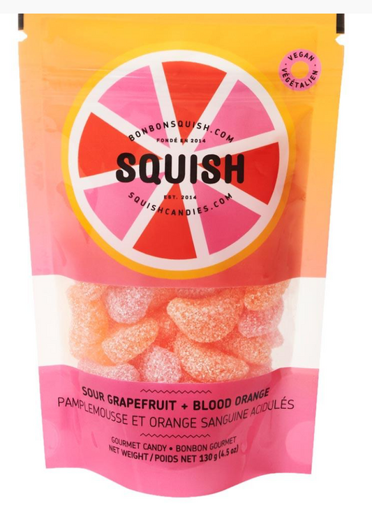 Squish Candies - Vegan Sour Grapefruit Blood Orange Candies