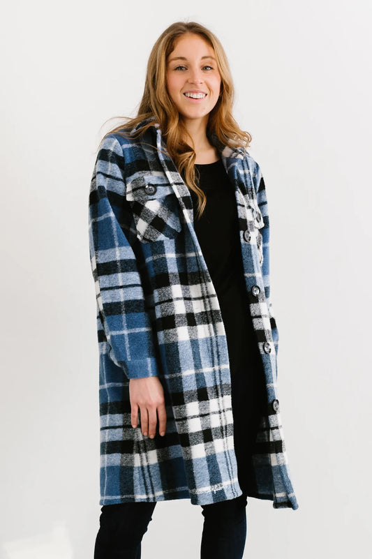 The Roster - Club Confidence Shacket - Glacier Blue