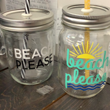 Mason Jar Merchant - Cup With Straw