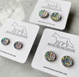 White Fox Collective - 12mm Faux Druzy Earrings