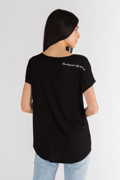 The Roster - She Designed A Life She Loved - Tee - Midnight Black