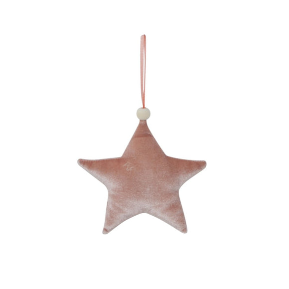 Town & Country - Velvet Plush Ornament - Blush Star